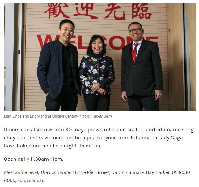 An unstructured citation for Sydney restaurant XOPP on goodfood.com.au